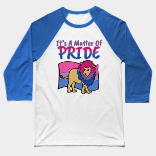 Bisexual Pride Lion- With text Baseball T-Shirt